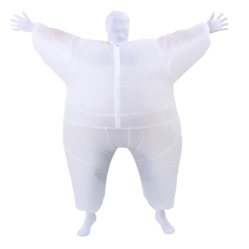 RHYTHMARTS Aufblasbares Kostüm Aufblasbare Halloween-Kostüme Weihnachtskostüme Blow-Up-Kostüme für Erwachsene (Weiß) von RHYTHMARTS