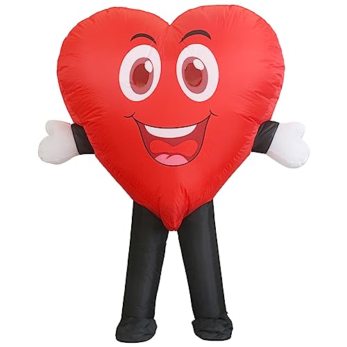 RHYTHMARTS Aufblasbares Rotes Liebesherz Kostüm - Maskottchen für Erwachsene - Valentinstag von RHYTHMARTS