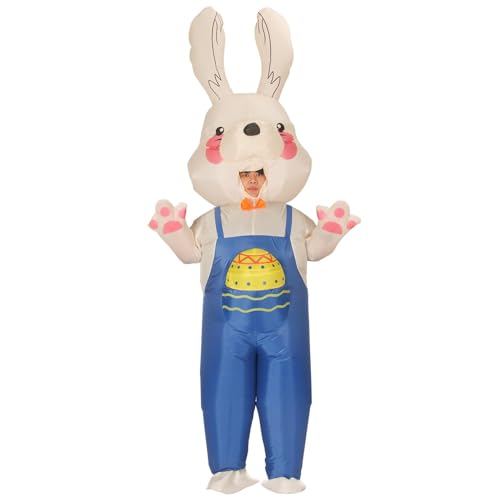 RHYTHMARTS Osterhase Aufblasbares Kostüm Aufblasbares Kaninchen Kostüm Kaninchen Kostüme Erwachsene für Ostern von RHYTHMARTS