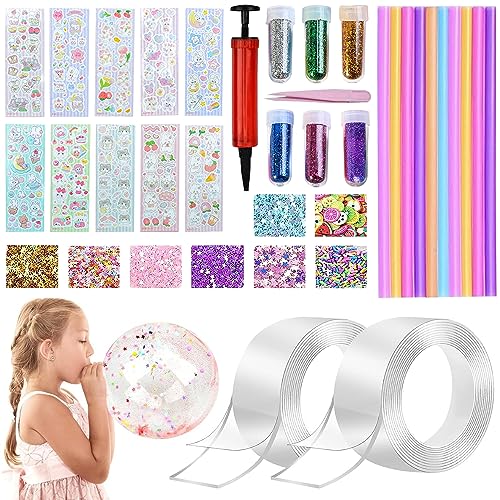 38 Stück Nano Tape Bubbles Set, Magie Nano Klebeband Set, Blowing Bubble Tape, Multipurpose Transparent Poster Tape Handmade DIY Decompression von RHZXD