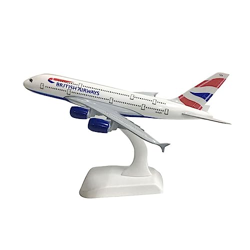 RIBONI Für Pan Am Boeing 747 Flugzeugmodell, Druckguss-Metallflugzeug, B747 18–20 cm Flugzeugmodell (Color : British A380) von RIBONI