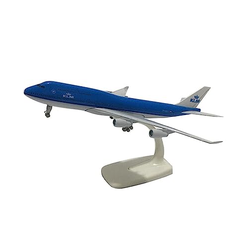 RIBONI Für Pan Am Boeing 747 Flugzeugmodell, Druckguss-Metallflugzeug, B747 18–20 cm Flugzeugmodell (Color : KLM B747) von RIBONI