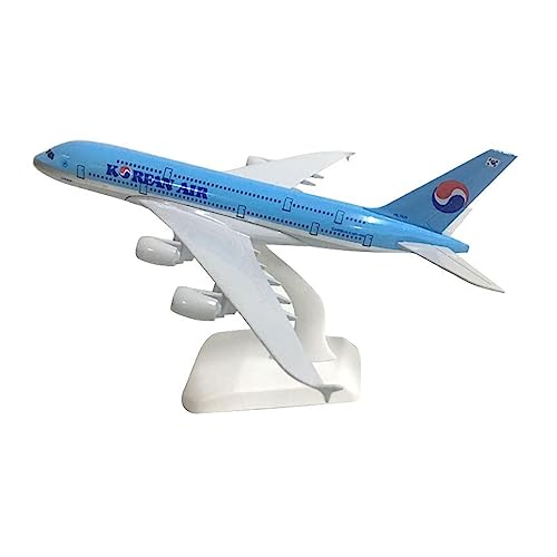 RIBONI Für Pan Am Boeing 747 Flugzeugmodell, Druckguss-Metallflugzeug, B747 18–20 cm Flugzeugmodell (Color : Korean A380) von RIBONI