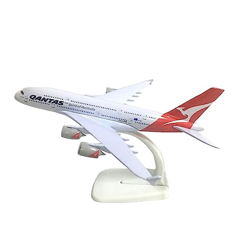 RIBONI Für Pan Am Boeing 747 Flugzeugmodell, Druckguss-Metallflugzeug, B747 18–20 cm Flugzeugmodell (Color : Qantas A380) von RIBONI