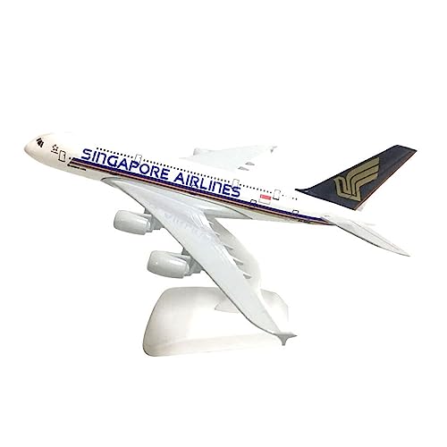 RIBONI Für Pan Am Boeing 747 Flugzeugmodell, Druckguss-Metallflugzeug, B747 18–20 cm Flugzeugmodell (Color : Singapore A380) von RIBONI