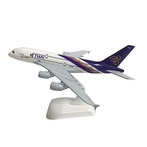 RIBONI Für Pan Am Boeing 747 Flugzeugmodell, Druckguss-Metallflugzeug, B747 18–20 cm Flugzeugmodell (Color : Thai A380) von RIBONI
