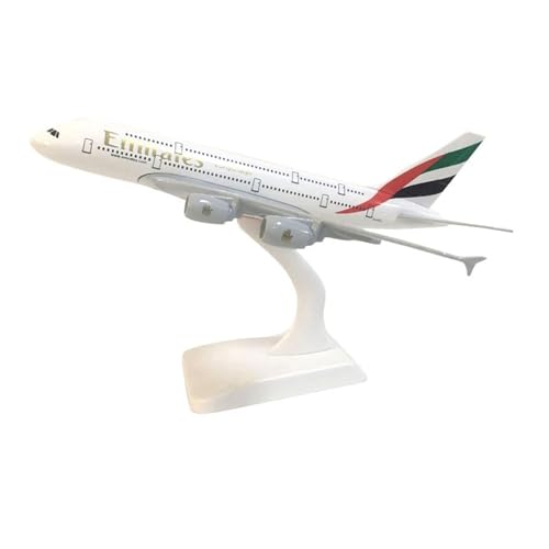 RIBONI Für Pan Am Boeing 747 Flugzeugmodell, Druckguss-Metallflugzeug, B747 18–20 cm Flugzeugmodell (Color : UAE A380) von RIBONI