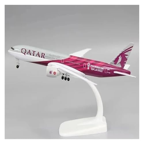 RIBONI Für Qatar Airways Boeing B777 20 cm Legierung Flugzeug Modell Druckguss Flugzeug Räder Fahrwerk Getriebe Flugzeug von RIBONI