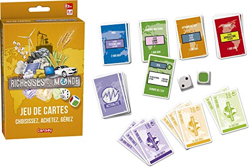 LANSAY RICHESSES DU Monde 75125 Reichtümer der Welt Kartenspiel-75125 von Lansay