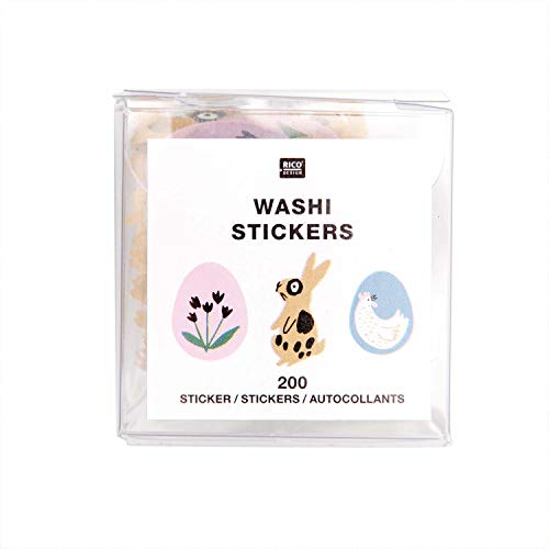 RICO DESIGN GmbH & Co. KG Washi Sticker Hase und Eier 200 Stück von Sdove