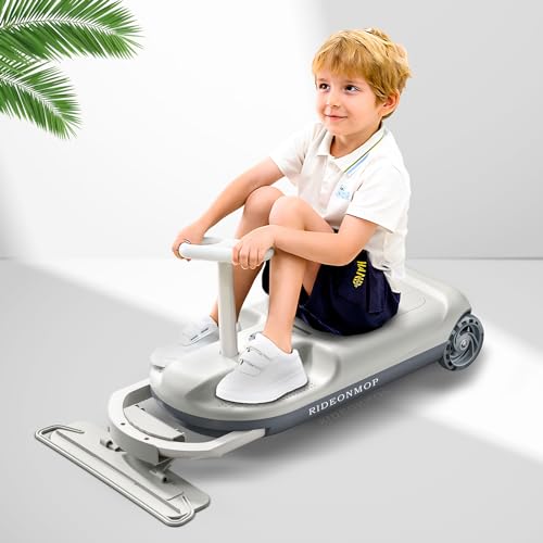 Reinigungs-Go-Kart für Kinder, Cleaning go Karts einziehbares Reinigungs-Wisch-Kart, tragbare Kids Mini Cleaning Karts mit coolen Lichtern für Kids 3+ Reinigungs-Go-Kart für Kinder, Cleaning go Karts einziehbares Reinigungs-Wisch-Kart, tragbare Kids Mini Cleaning Karts mit coolen Lichtern für Kids 3+ von RIDEONMOP