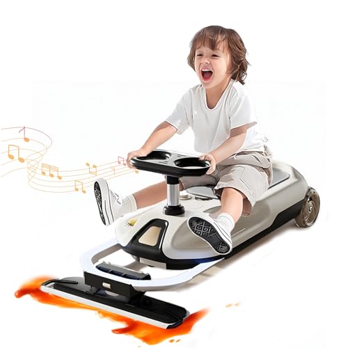 RIDEONMOP Reinigungs-Go-Kart für Kinder, tragbares Mini-Go-Kart mit coolen Lichtern und Musik, einziehbares Reinigungs-Wisch-Go-Kart, Kinder-Fahrzeug für 3+,Schwarz RIDEONMOP Reinigungs-Go-Kart für Kinder, tragbares Mini-Go-Kart mit coolen Lichtern und Musik, einziehbares Reinigungs-Wisch-Go-Kart, Kinder-Fahrzeug für 3+,Schwarz von RIDEONMOP