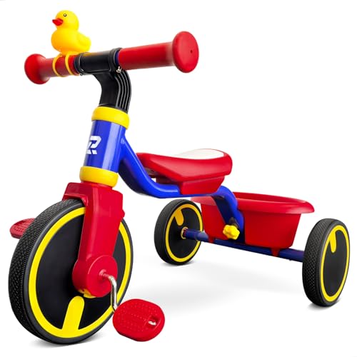 RIDYEE Kleinkind-Dreiräder für 1–3 Jahre, Kinder-Dreiräder für 1–3 Jahre mit Gummireifen, stabile Fahrt auf jeder Oberfläche, Kleinkind-Dreirad mit Sitz RIDYEE Kleinkind-Dreiräder für 1–3 Jahre, Kinder-Dreiräder für 1–3 Jahre mit Gummireifen, stabile Fahrt auf jeder Oberfläche, Kleinkind-Dreirad mit Sitz von RIDYEE