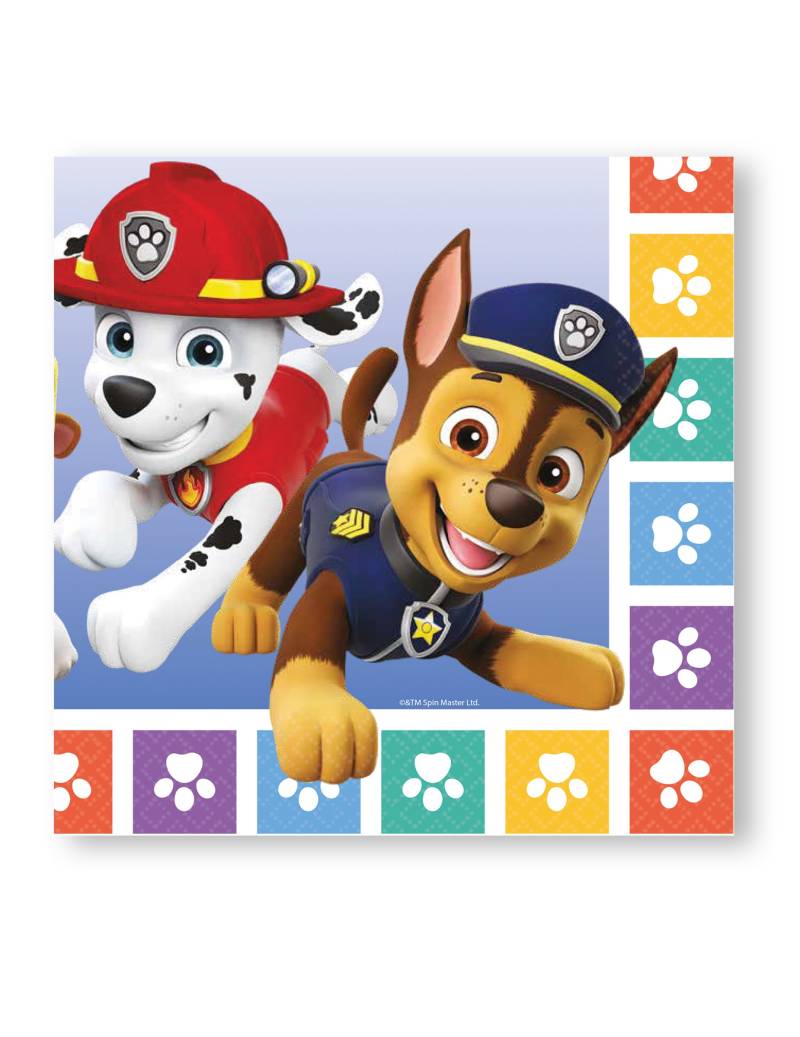 16 Servietten Paw Patrol 33 x 33 cm 16 Servietten Paw Patrol 33 x 33 cm von RIETHMULLER