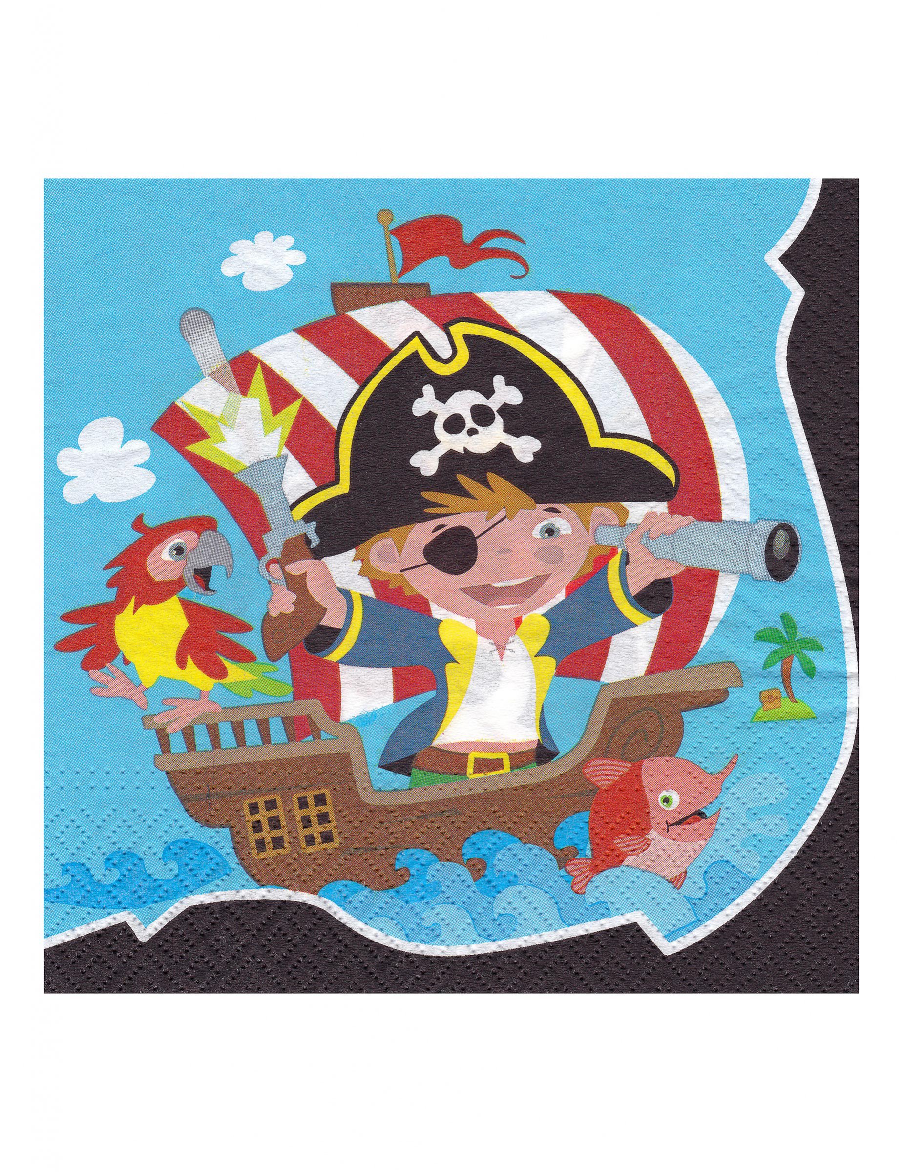 20 Servietten Pirat 33 x 33 cm von RIETHMULLER