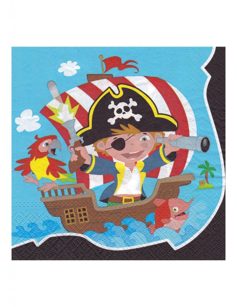 20 Servietten Pirat 33 x 33 cm von RIETHMULLER