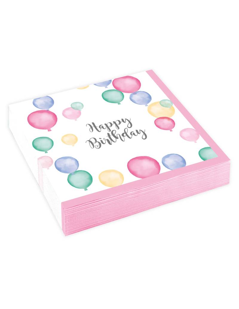 20 kleine Papierservietten Happy Birthday Pastell-Ballons 25 x 25 cm 20 kleine Papierservietten Happy Birthday Pastell-Ballons 25 x 25 cm von RIETHMULLER
