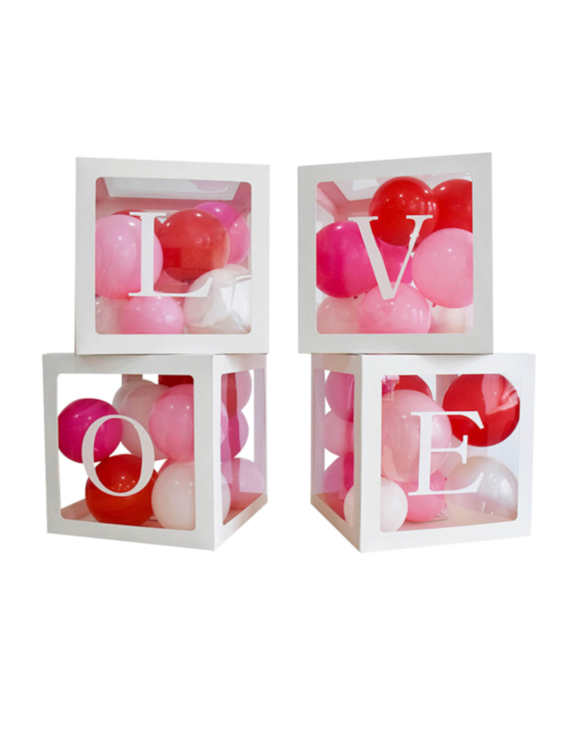 4 LOVE Ballon-Boxen aus Pappe 30 cm - Romantische Deko 4 LOVE Ballon-Boxen aus Pappe 30 cm - Romantische Deko von RIETHMULLER