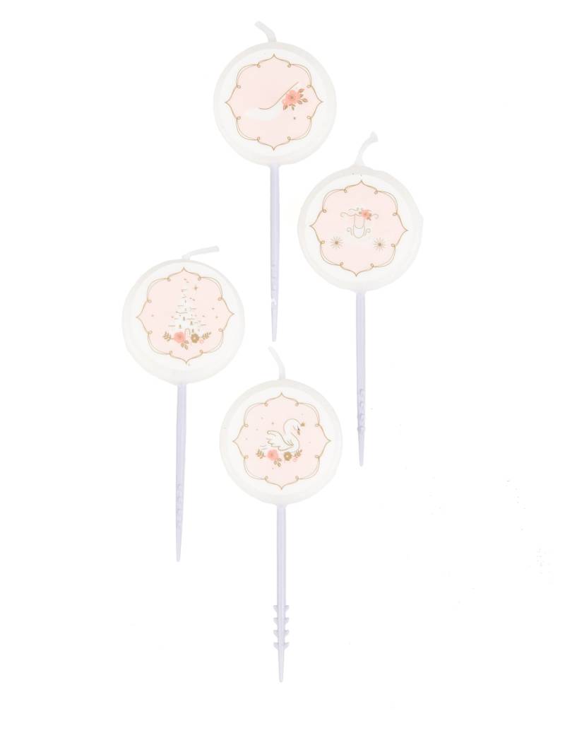 4 kleine Prinzessin-Kerzen in Rosa für Kuchen 7,5 cm 4 kleine Prinzessin-Kerzen in Rosa für Kuchen 7,5 cm von RIETHMULLER