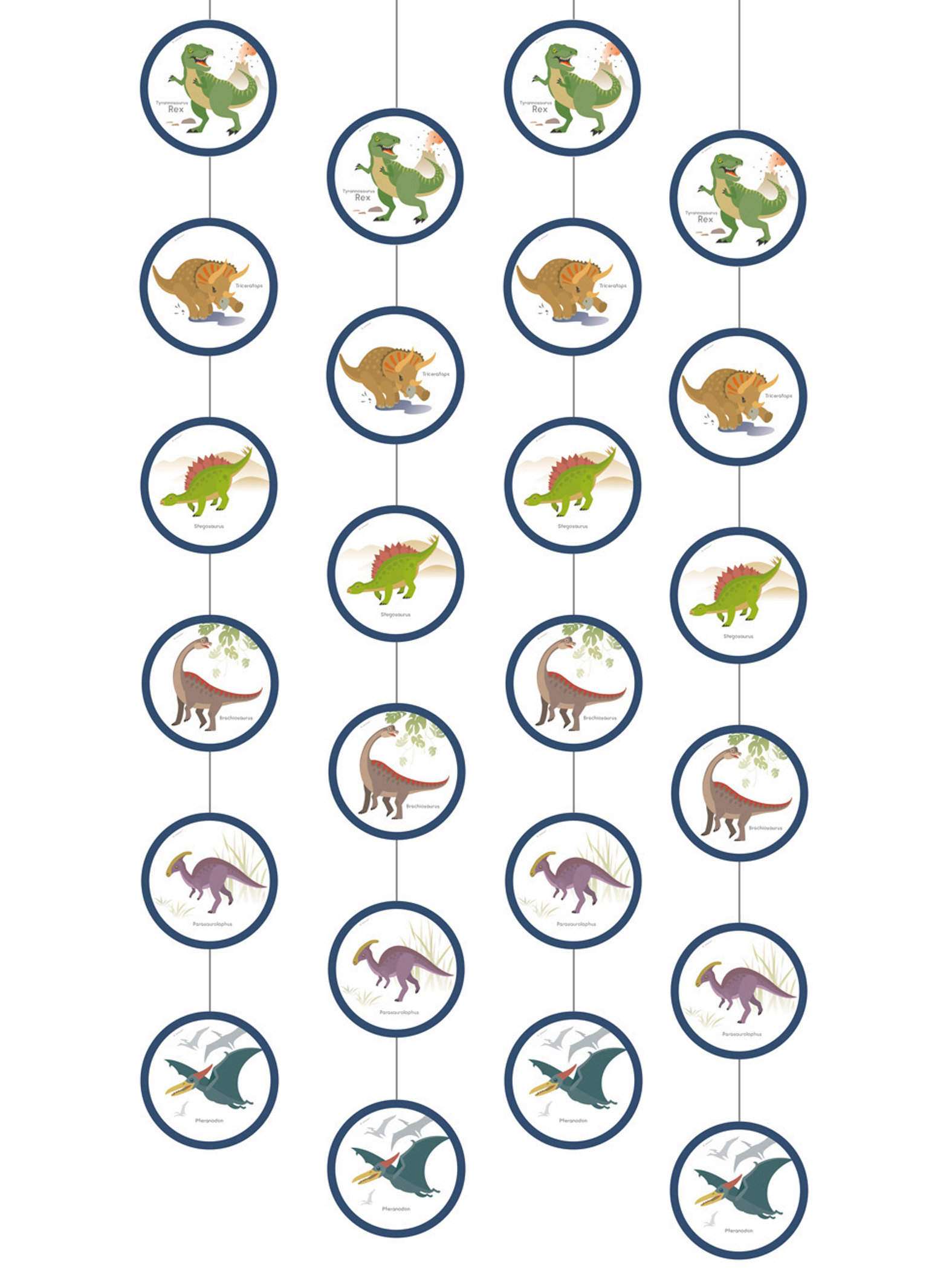 4 riesige Dinosaurier-Hängedekorationen 170 cm für Kindergeburtstage 4 riesige Dinosaurier-Hängedekorationen 170 cm für Kindergeburtstage von RIETHMULLER