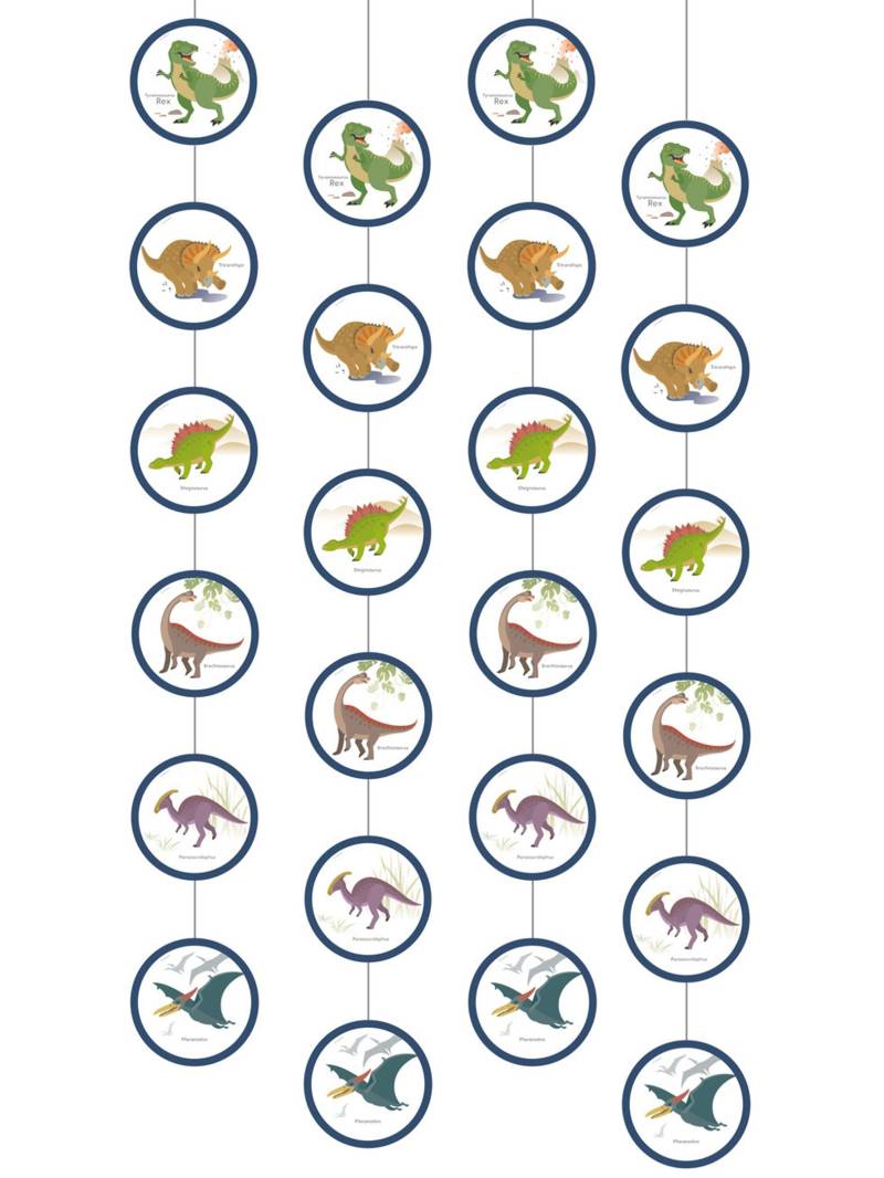 4 riesige Dinosaurier-Hängedekorationen 170 cm für Kindergeburtstage 4 riesige Dinosaurier-Hängedekorationen 170 cm für Kindergeburtstage von RIETHMULLER