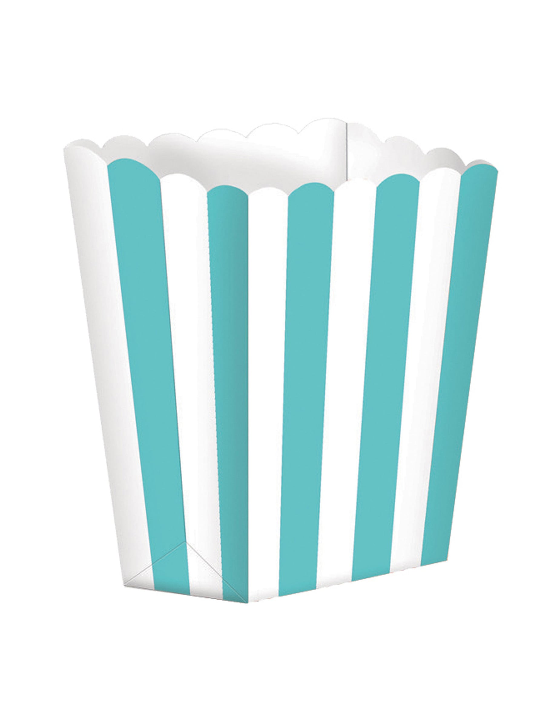 5 Popcorn-Boxen aus Pappe, gestreift Minzgrün + Weiß, 9 x 13 cm für Partys 5 Popcorn-Boxen aus Pappe, gestreift Minzgrün + Weiß, 9 x 13 cm für Partys von RIETHMULLER