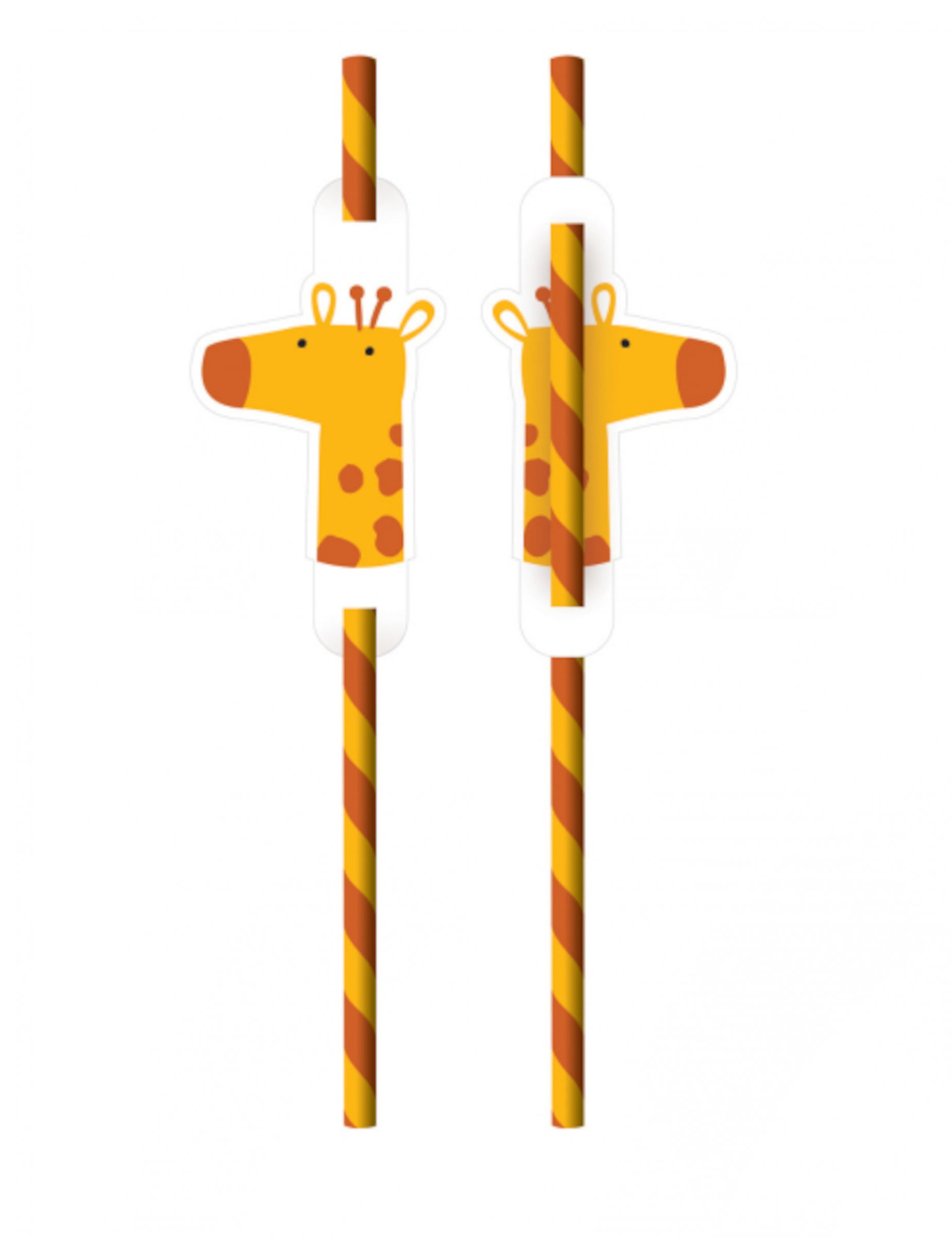 8 Get Wild Giraffe Trinkhalme Safari 16 cm aus Pappe 8 Get Wild Giraffe Trinkhalme Safari 16 cm aus Pappe von RIETHMULLER