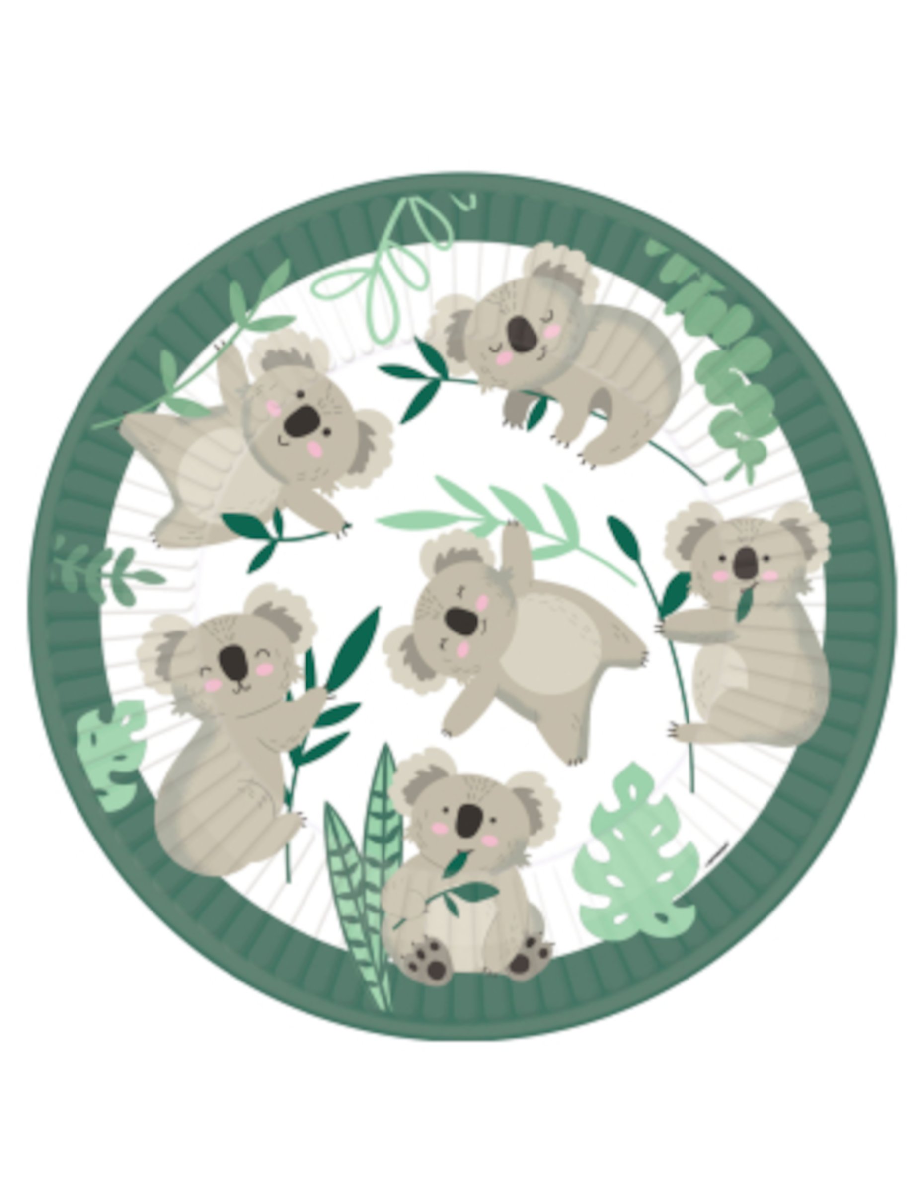 8 Koala Pappteller aus Karton 23 cm von RIETHMULLER