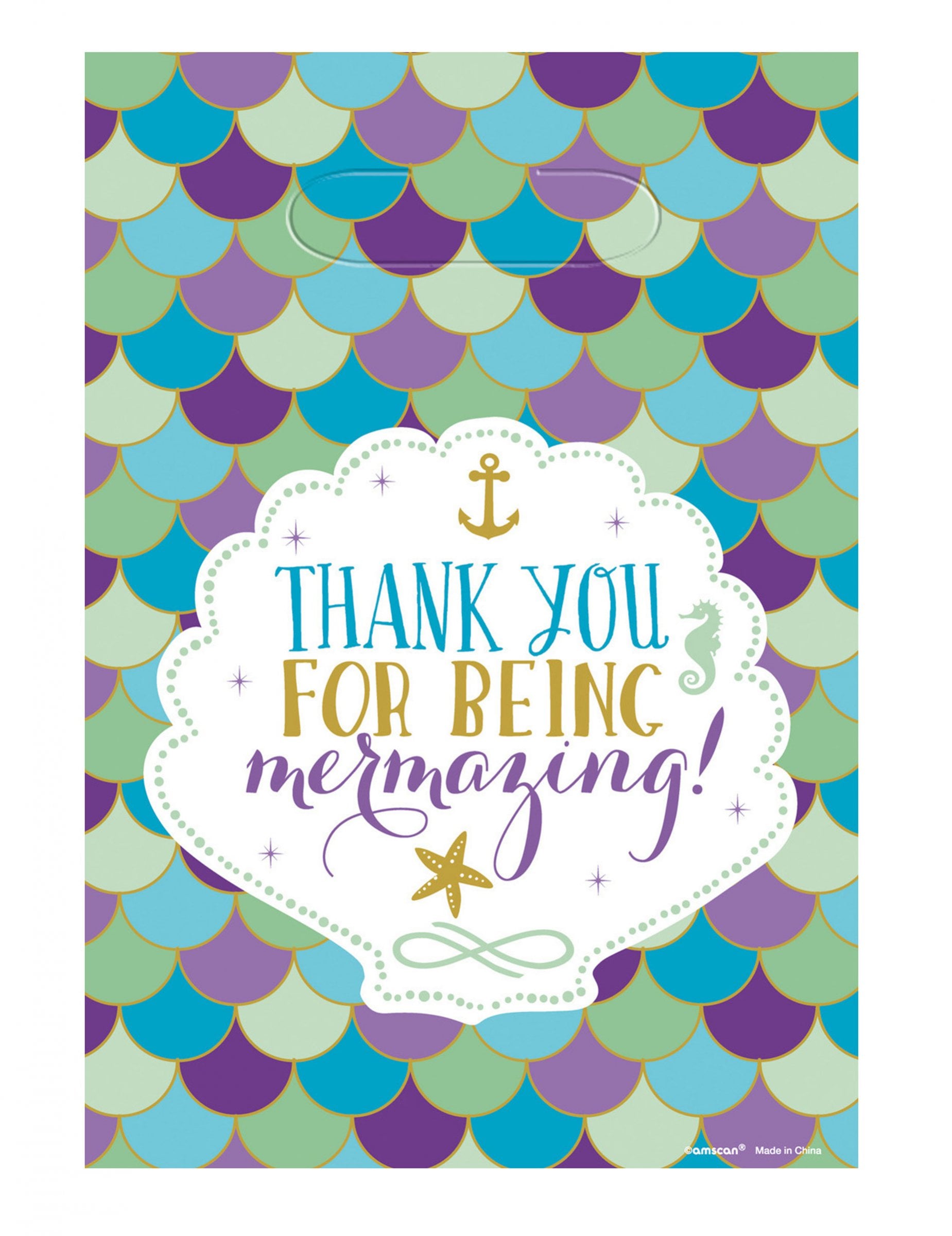 8 Meerjungfrau-Partytüten Kunststoff 24 x 16 cm von RIETHMULLER