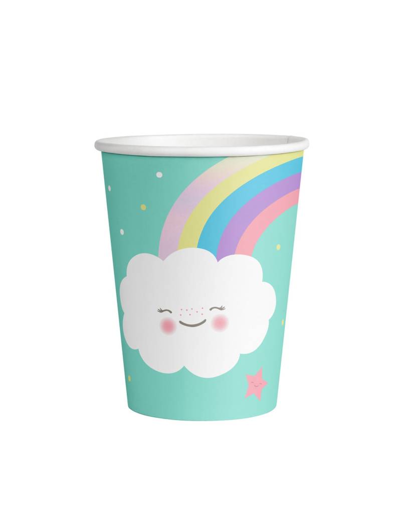 8 Pappbecher Kleines Wölkchen + Regenbogen 250ml 8 Pappbecher Kleines Wölkchen + Regenbogen 250ml von RIETHMULLER