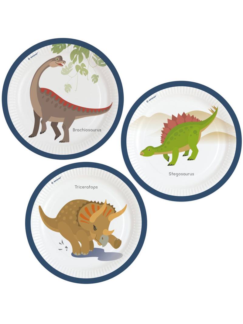 8 Pappteller Dinosaurier Groß 23 cm 8 Pappteller Dinosaurier Groß 23 cm von RIETHMULLER