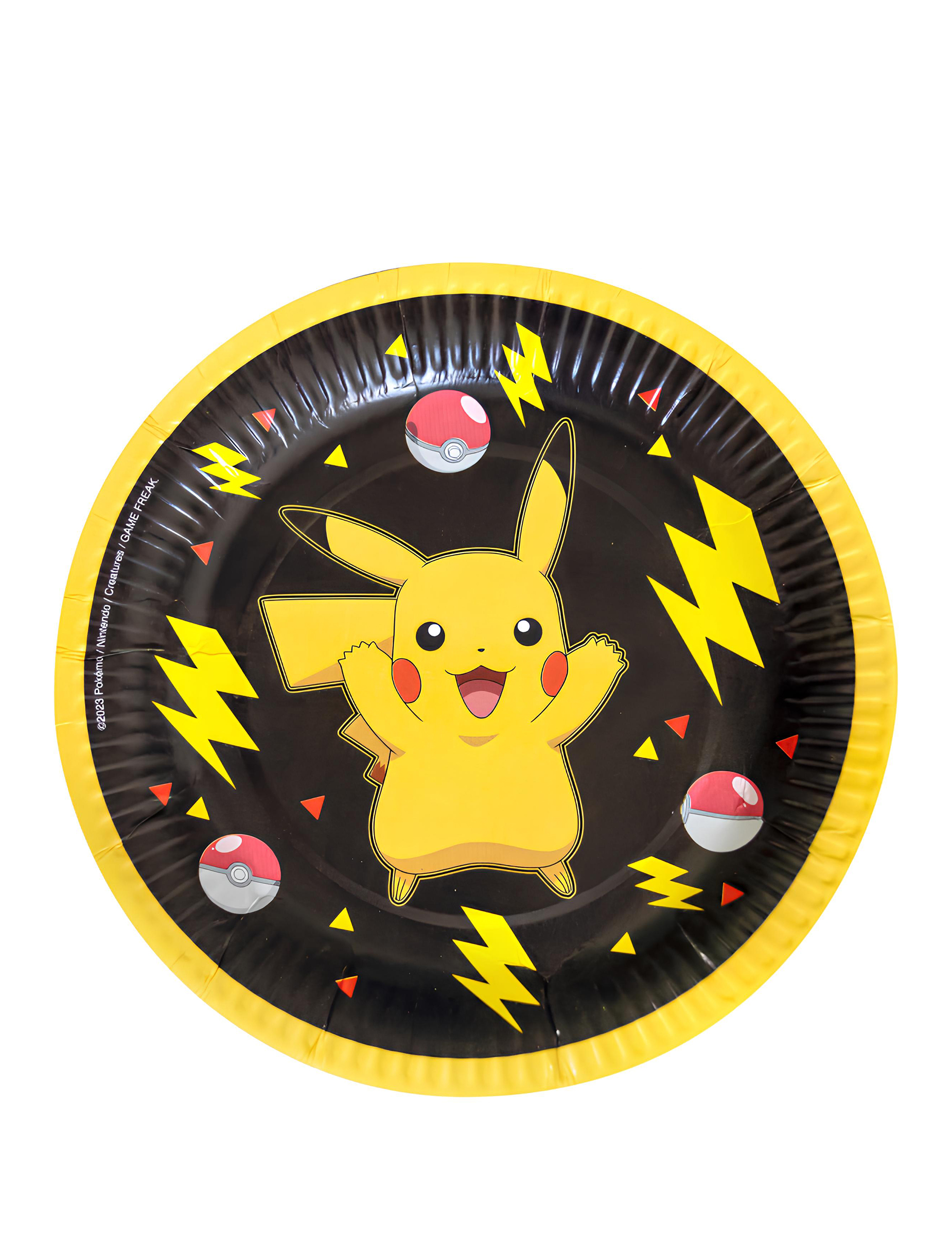 8 Pappteller Pikachu Pokémon klein gelb von RIETHMULLER
