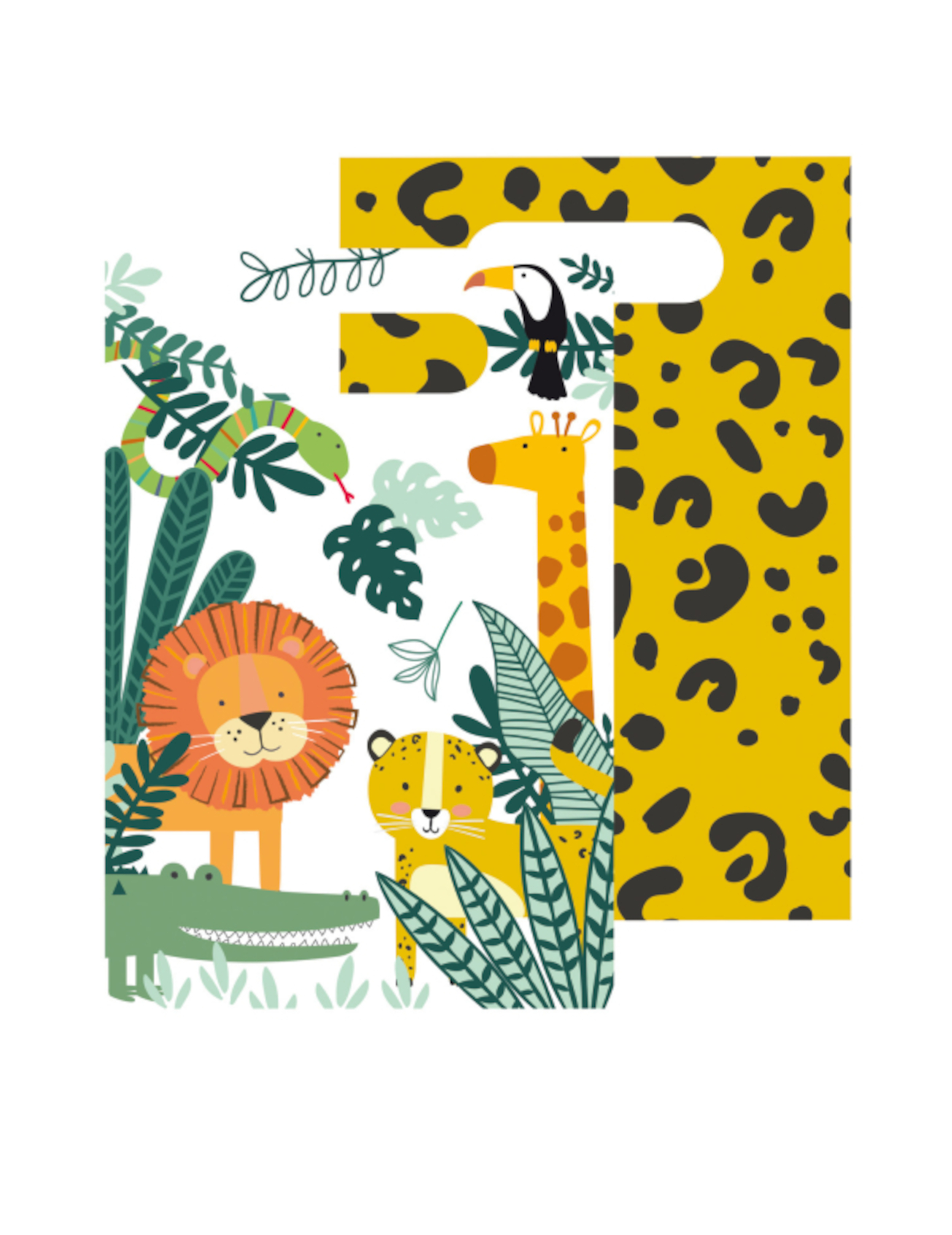 8 Safari Get Wild Geschenktüten 23 x 16 cm Dschungel-Motto 8 Safari Get Wild Geschenktüten 23 x 16 cm Dschungel-Motto von RIETHMULLER