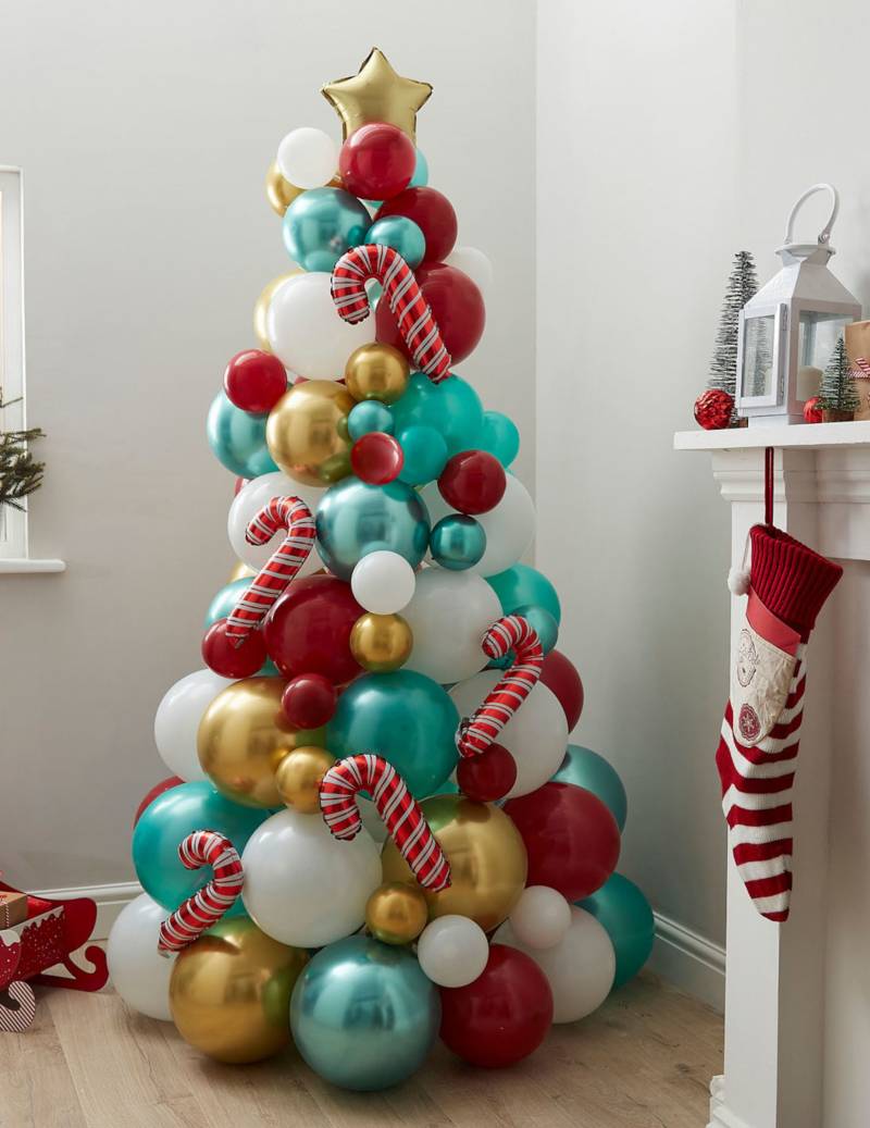 Ballon-Tannenbaum Set in Rot, Grün und Gold mit Zuckerstangen 180 cm Ballon-Tannenbaum Set in Rot, Grün und Gold mit Zuckerstangen 180 cm von RIETHMULLER