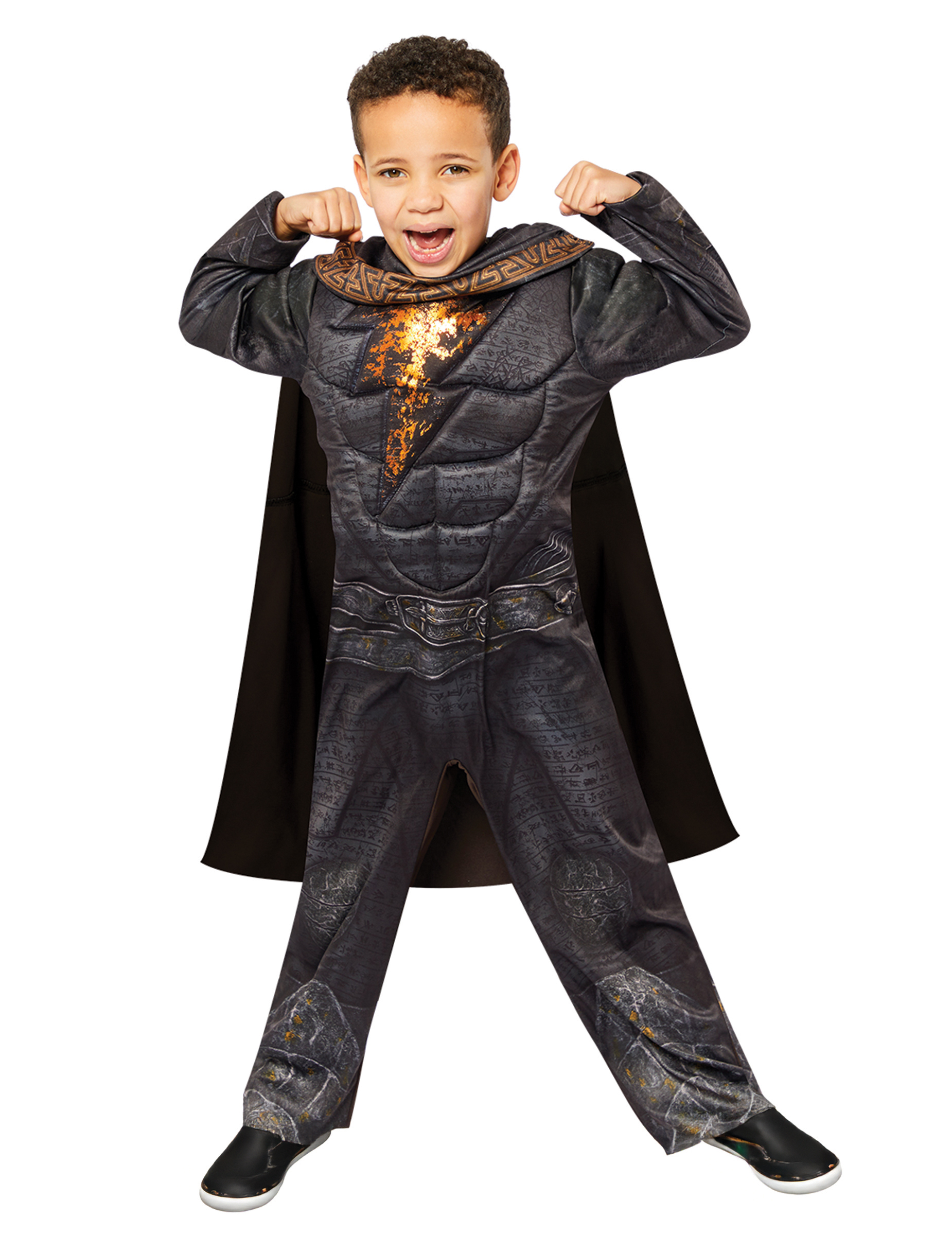 Black Adam Kinderkostüm gepolstert schwarz-gold von RIETHMULLER