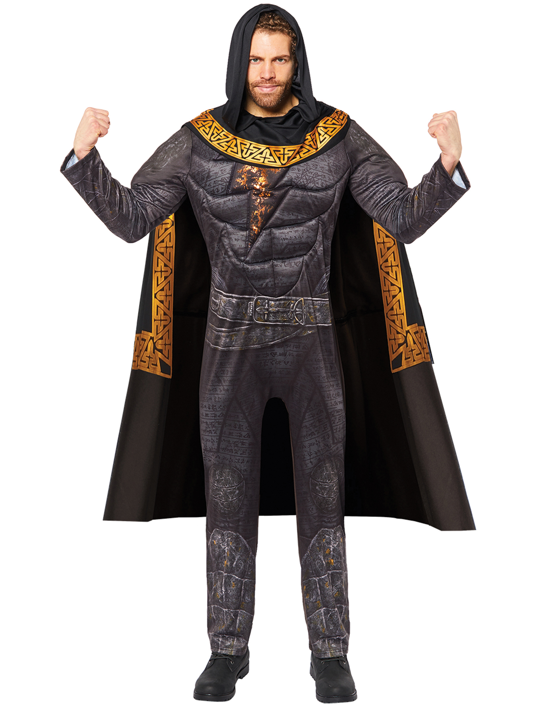 Black Adam Kostüm Erwachsene Batman schwarz gold von RIETHMULLER