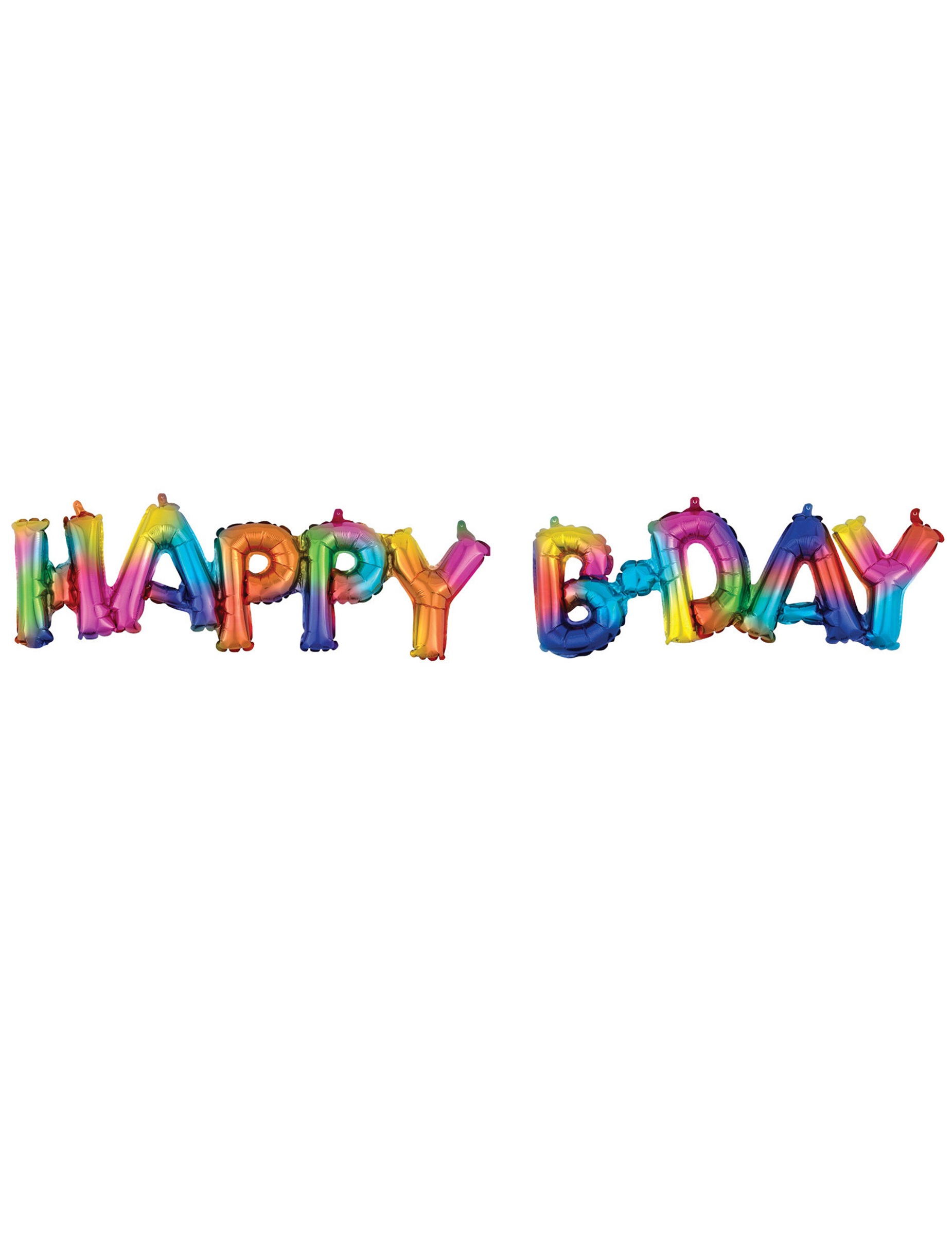 Bunter Happy Bday Folienballon 76 x 25 cm Luftfüllung Bunter Happy Bday Folienballon 76 x 25 cm Luftfüllung von RIETHMULLER