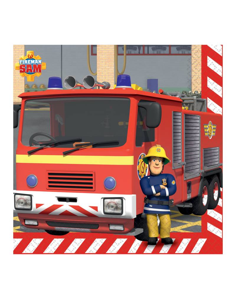 Feuerwehrmann Sam-Papierservietten, 16 Stück, 33 x 33 cm von RIETHMULLER