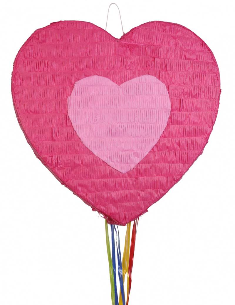 Herz-Piñata in Rosa - 56 x 50 cm zum Aufhängen Herz-Piñata in Rosa - 56 x 50 cm zum Aufhängen von RIETHMULLER
