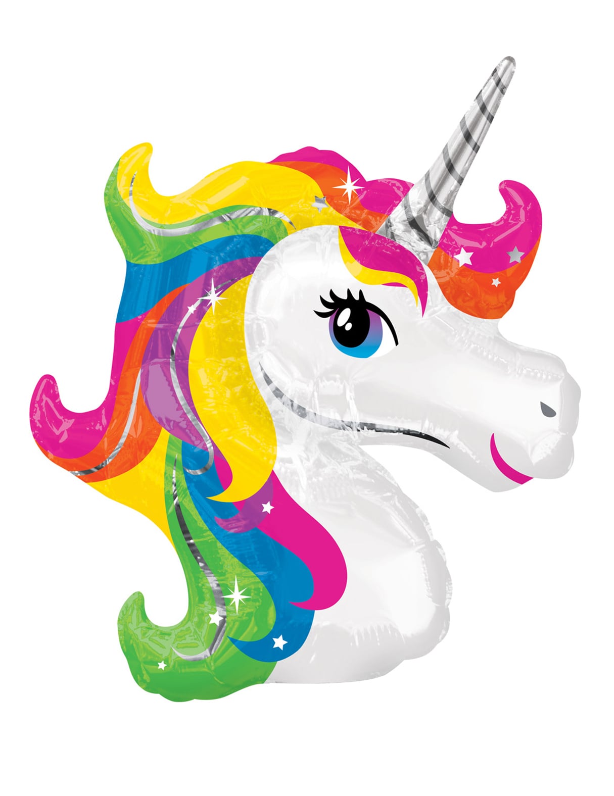 Kleiner Einhorn-Kopf Folienballon 22 x 25 cm aus Aluminium Kleiner Einhorn-Kopf Folienballon 22 x 25 cm aus Aluminium von RIETHMULLER
