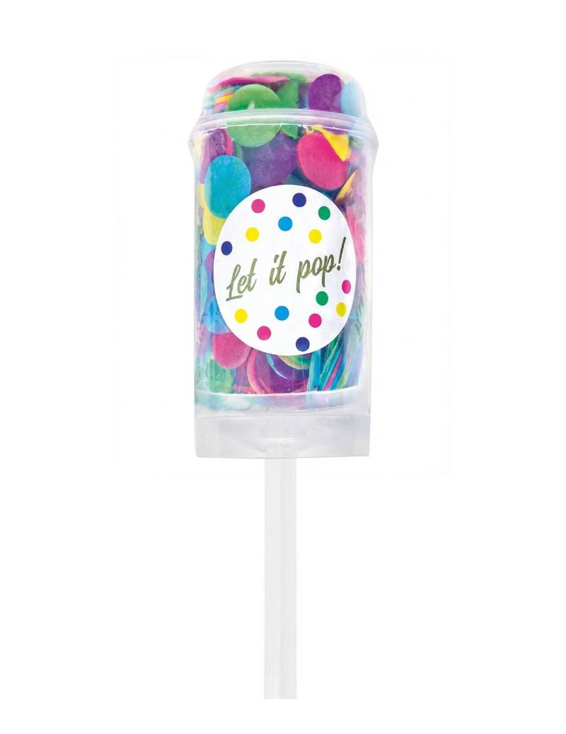 Konfetti-Kanone Bunt Push Pop 18 cm von RIETHMULLER