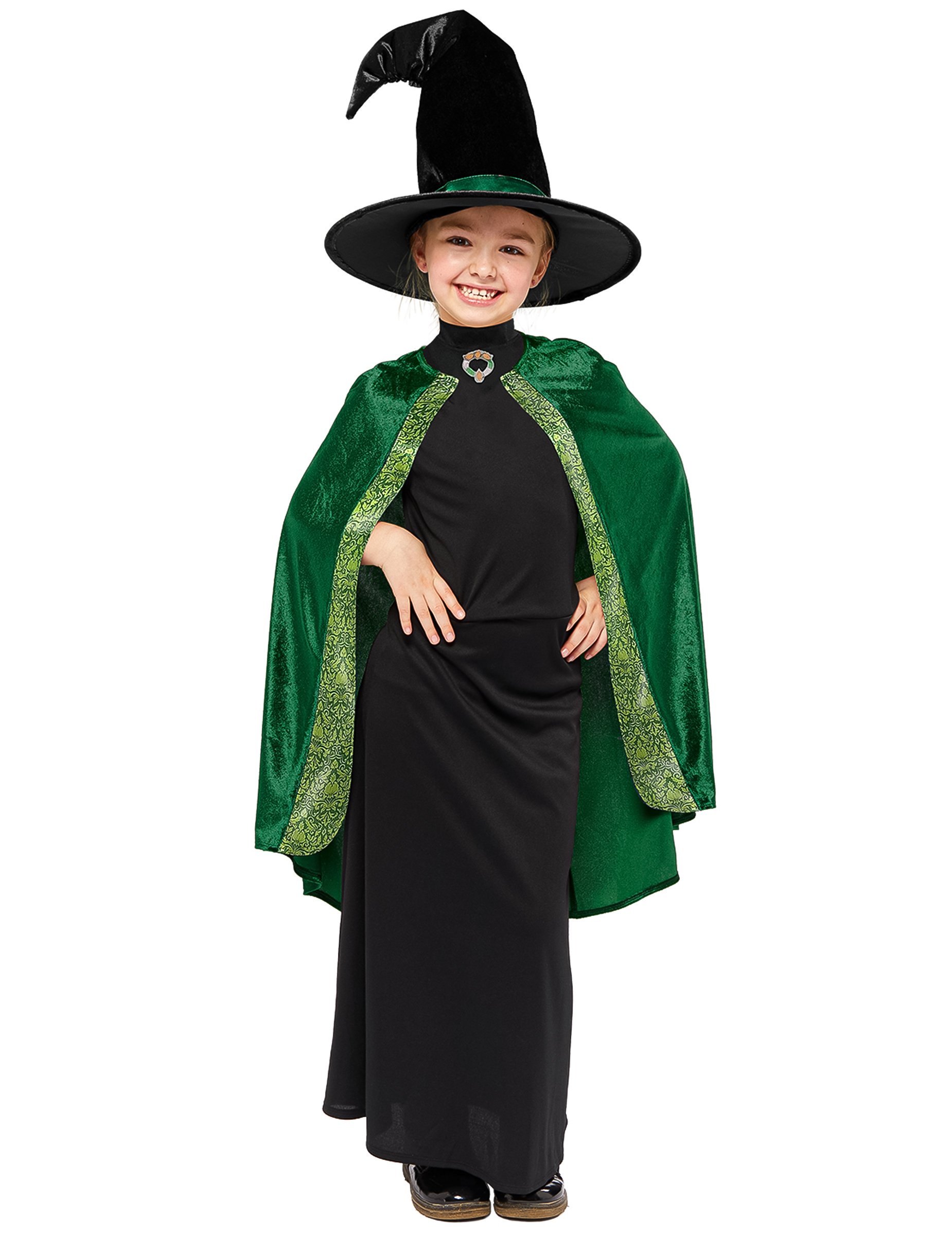 McGonagall Kostüm für Kinder Harry Potter Grün Schwarz von RIETHMULLER