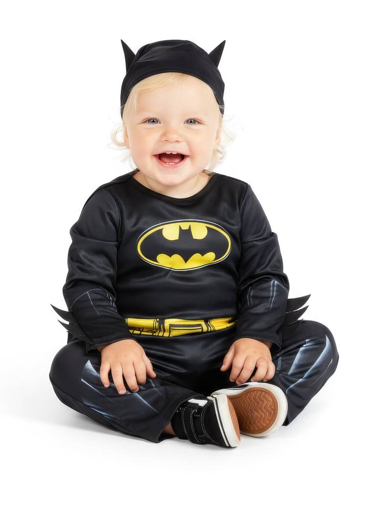 Offizielles Batman-Kostüm für Babys schwarz-gelb von RIETHMULLER