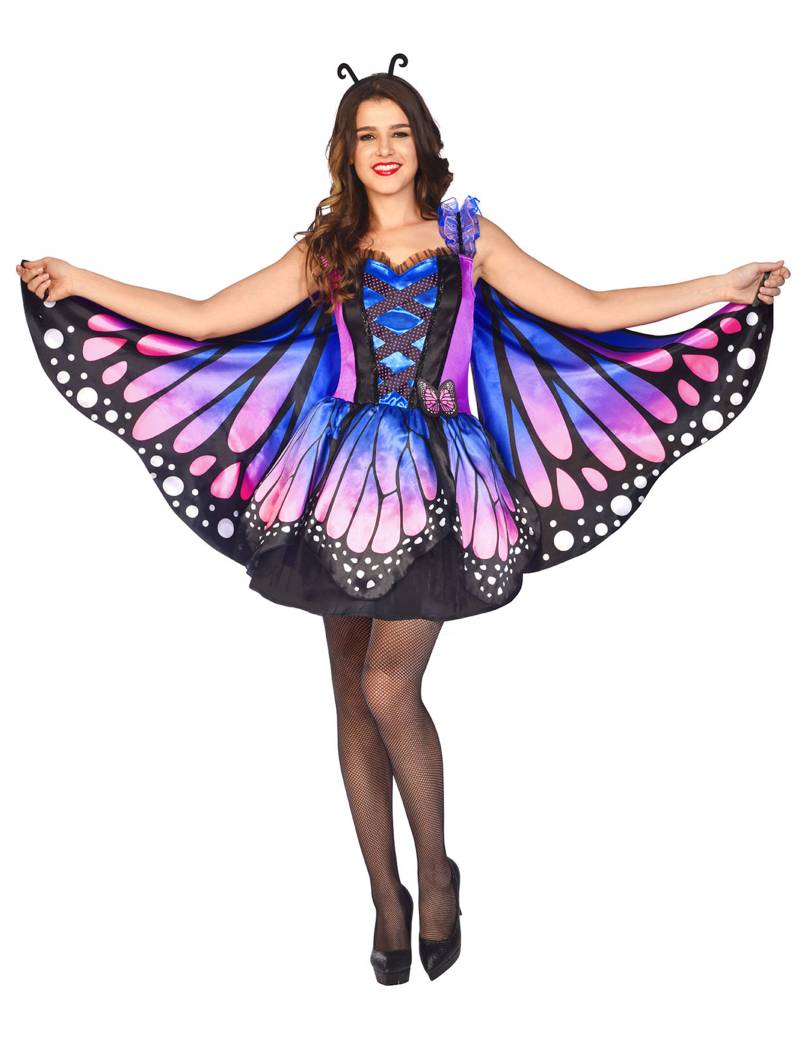 Schmetterling Damenkostüm Mystisches Flügel blau-lila von RIETHMULLER