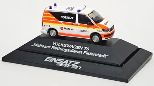 RIETZE 53845 - Volkswagen T6 Malteser Rettungsdienst Filderstadt - 1:87 - Einsatzserie von RIETZE