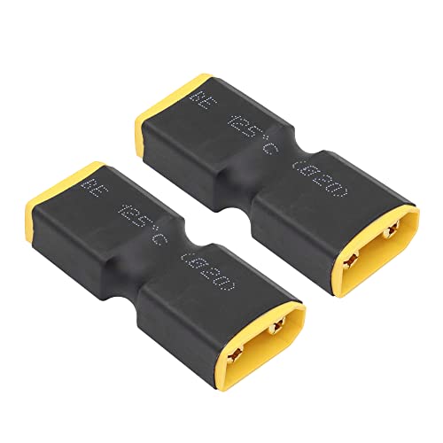 RIIEYOCA XT90 Stecker zu Stecker ohne Kabeladapter, XT90 Steckeradapter für RC FPV Auto Flugzeug Drohne LiPo Akku etc XT90 Port Umwandlung (2 Pack) von RIIEYOCA