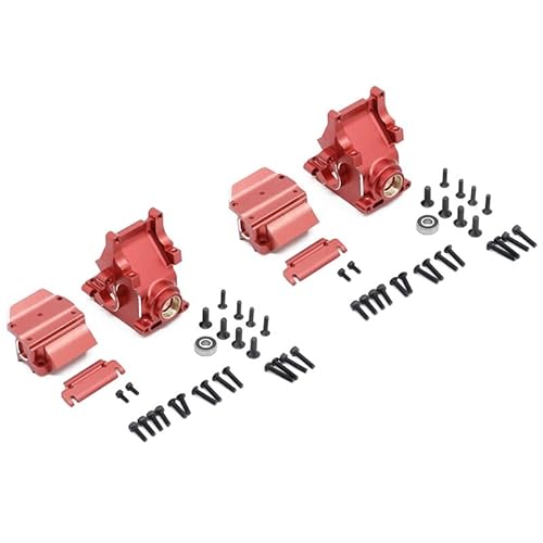 2 Set Metallfront &Hinteres Getriebegehäuse-Set, for Arrma 1/8 for Kraton for Outcast Notorious for Typhon for Talion 1/7 Infraction RC Car (Color : Red) von RIJPEX