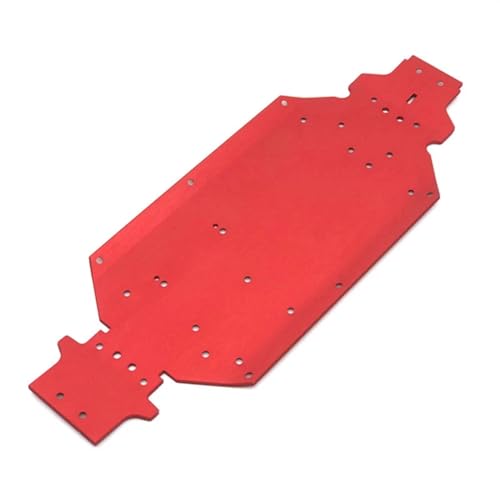 Metall-Chassis-Karosserie-Rahmenplatte, for Wltoys 144001 144002 144010 1/14 RC Car Upgrade Parts Zubehör (Color : Red) von RIJPEX