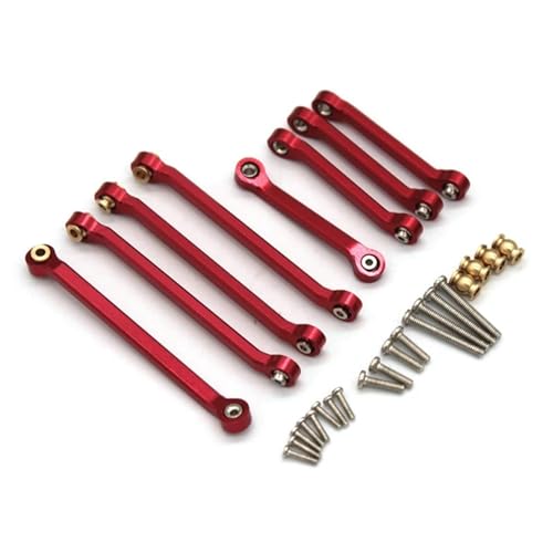 Metall Chassis Linkage Link Rod Zugstange; for 1/18 for FMS for EAZYRC for Rochobby for MOGRICH RC Car Upgrades Teile Zubehör (Color : Red) von RIJPEX