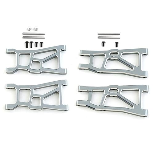 Querlenker-Set aus Metall vorne und hinten, for ZD Racing DBX-10 DBX10 1/10 RC Car Upgrades Teile Zubehör (Color : Silver) von RIJPEX